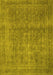 Machine Washable Persian Yellow Bohemian Rug, wshtr4305yw