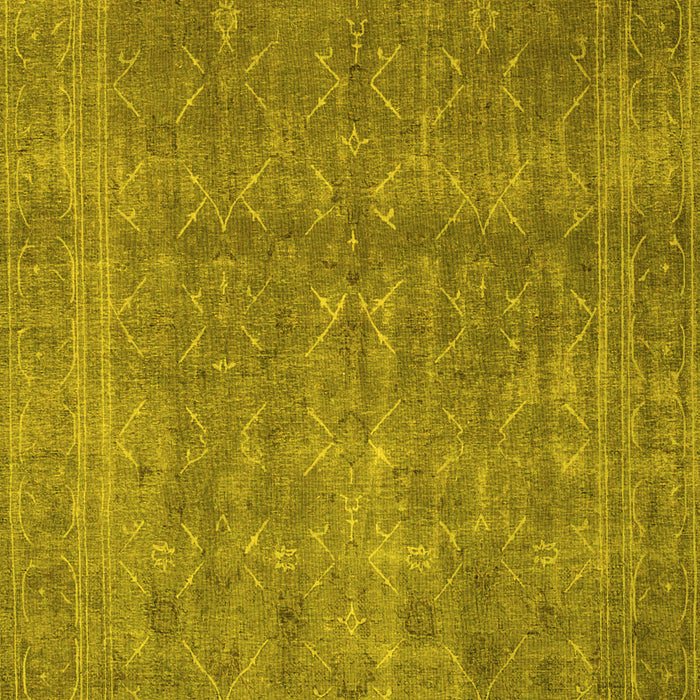 Machine Washable Persian Yellow Bohemian Rug, wshtr4305yw