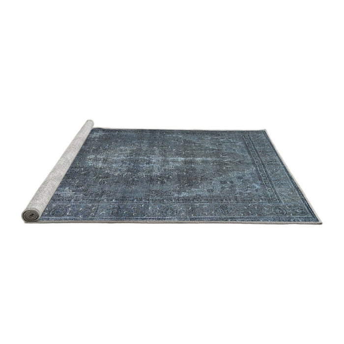 Sideview of Machine Washable Traditional Light Slate Gray Rug, wshtr4306