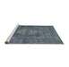 Sideview of Machine Washable Traditional Light Slate Gray Rug, wshtr4306