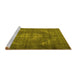 Sideview of Machine Washable Persian Yellow Traditional Rug, wshtr4306yw