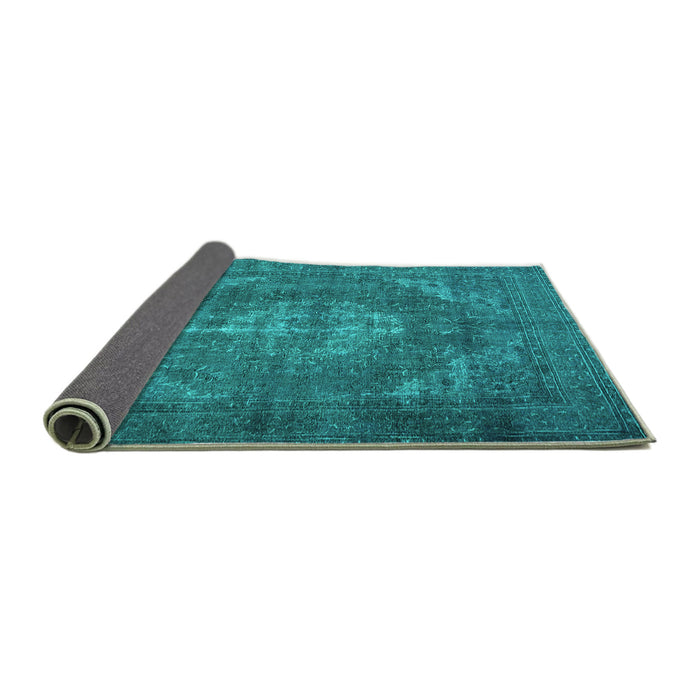 Sideview of Persian Turquoise Traditional Rug, tr4306turq
