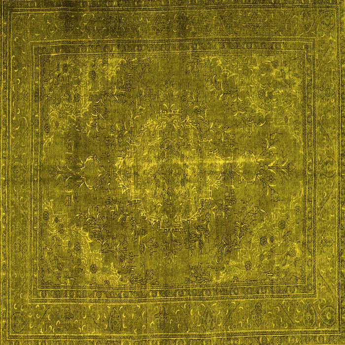 Square Persian Yellow Traditional Rug, tr4306yw