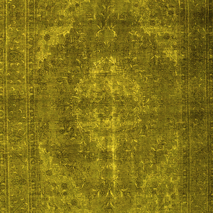 Machine Washable Persian Yellow Traditional Rug, wshtr4306yw