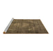 Sideview of Machine Washable Persian Brown Traditional Rug, wshtr4306brn