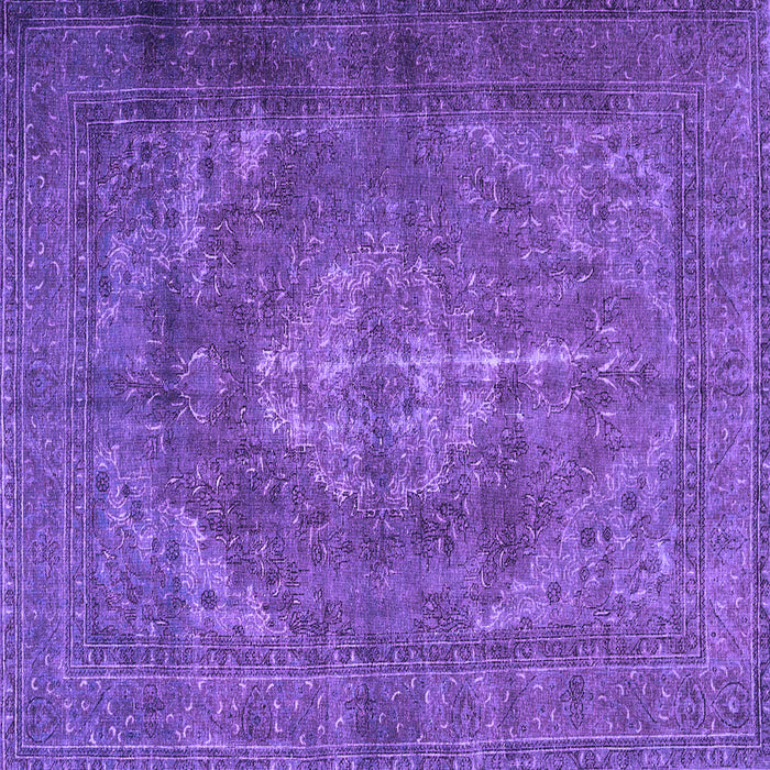 Square Machine Washable Persian Purple Traditional Area Rugs, wshtr4306pur