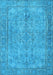 Machine Washable Persian Light Blue Traditional Rug, wshtr4307lblu