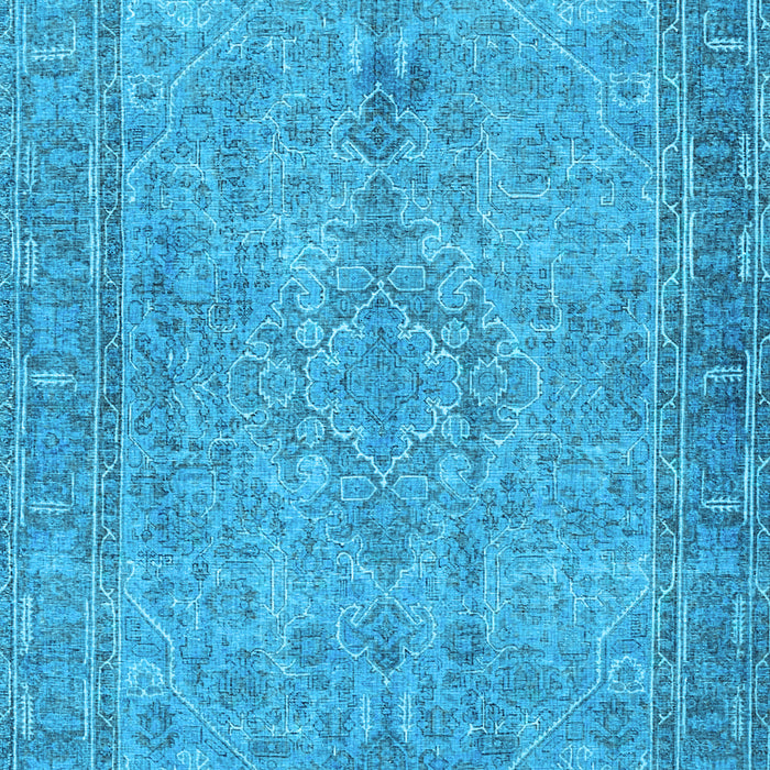 Machine Washable Persian Light Blue Traditional Rug, wshtr4307lblu