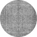 Machine Washable Persian Gray Traditional Rug, wshtr4307gry