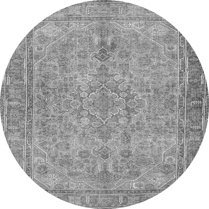 Square Persian Gray Traditional Rug, tr4307gry