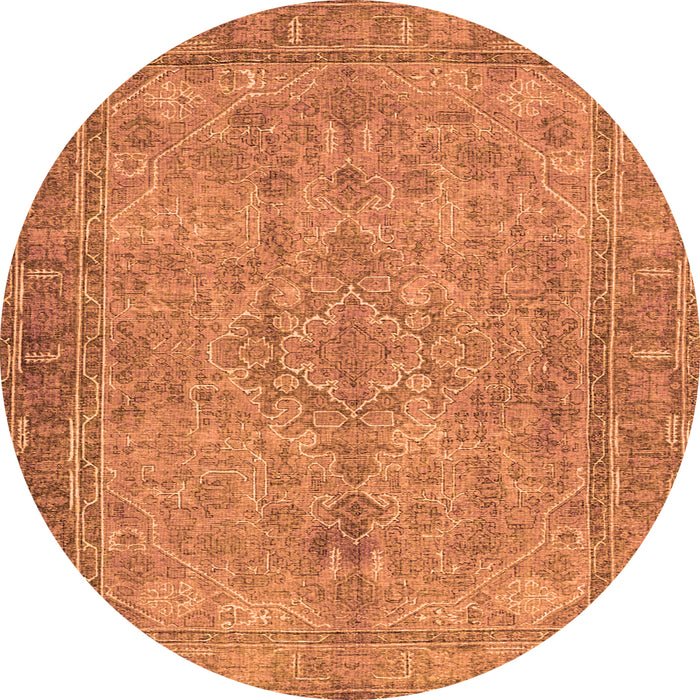 Square Persian Orange Traditional Rug, tr4307org