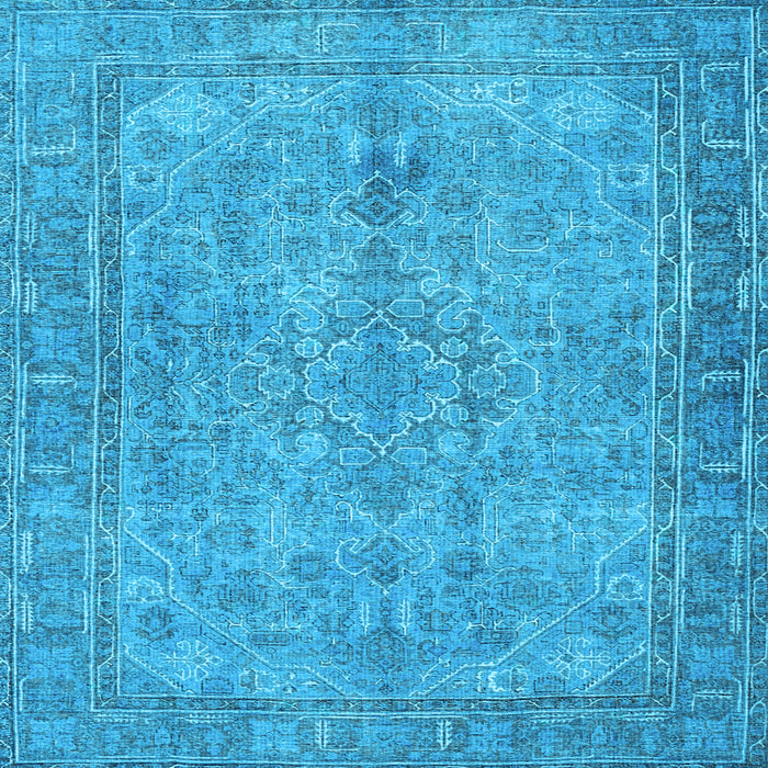 Square Persian Light Blue Traditional Rug, tr4307lblu