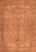 Serging Thickness of Machine Washable Persian Orange Traditional Area Rugs, wshtr4307org