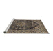 Sideview of Machine Washable Traditional Mocha Brown Rug, wshtr4308