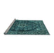 Sideview of Machine Washable Persian Light Blue Traditional Rug, wshtr4308lblu