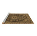 Sideview of Machine Washable Persian Brown Traditional Rug, wshtr4308brn