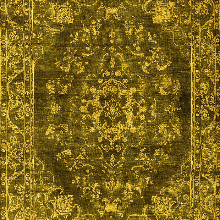Machine Washable Persian Yellow Traditional Rug, wshtr4308yw