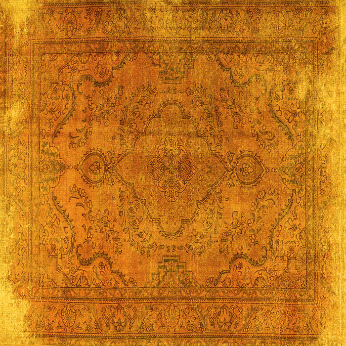 Square Persian Yellow Traditional Rug, tr4309yw