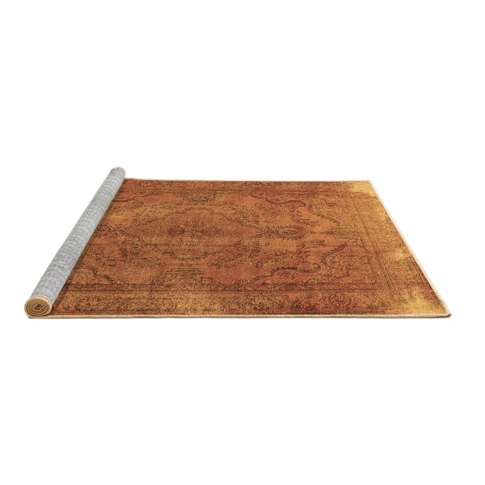 Sideview of Machine Washable Persian Brown Traditional Rug, wshtr4309brn