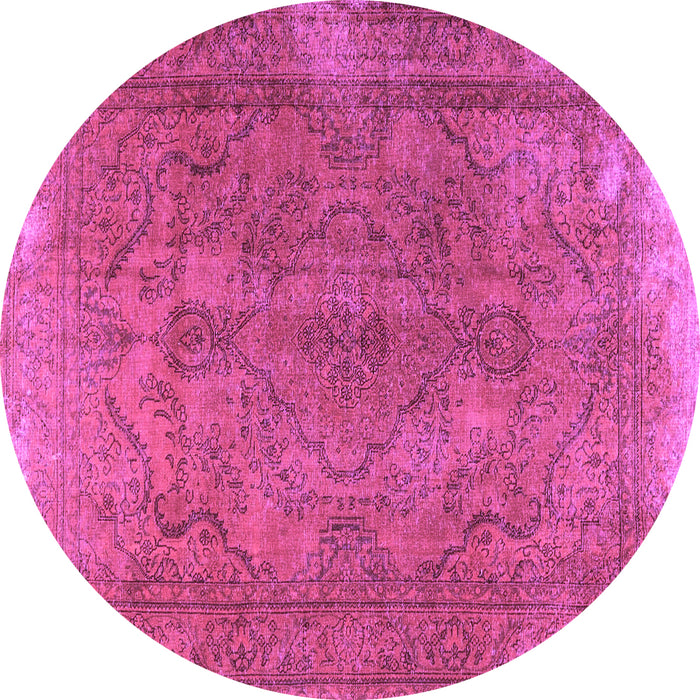 Round Persian Purple Traditional Rug, tr4309pur