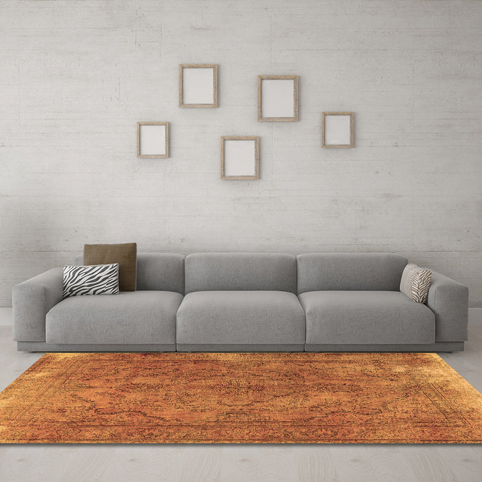 Machine Washable Persian Brown Traditional Rug in a Living Room,, wshtr4309brn