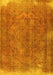 Machine Washable Persian Yellow Traditional Rug, wshtr4309yw
