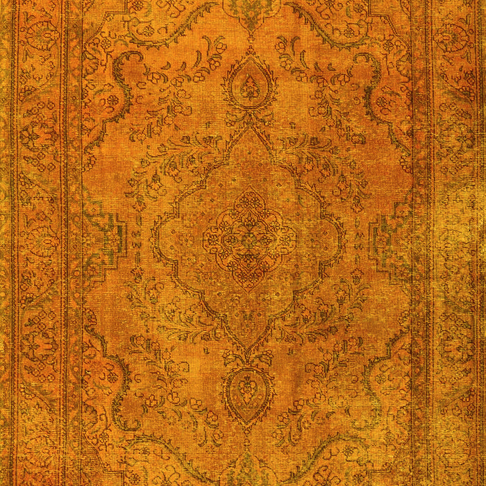 Machine Washable Persian Yellow Traditional Rug, wshtr4309yw