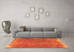 Machine Washable Persian Orange Traditional Area Rugs in a Living Room, wshtr4309org