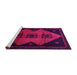 Sideview of Machine Washable Persian Pink Traditional Rug, wshtr430pnk