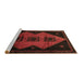 Sideview of Machine Washable Persian Brown Traditional Rug, wshtr430brn