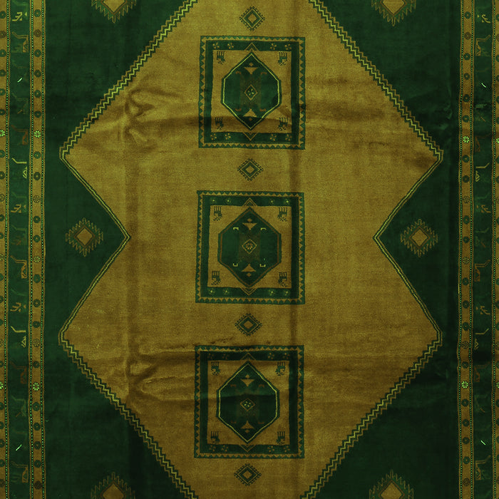 Serging Thickness of Machine Washable Persian Green Traditional Area Rugs, wshtr430grn
