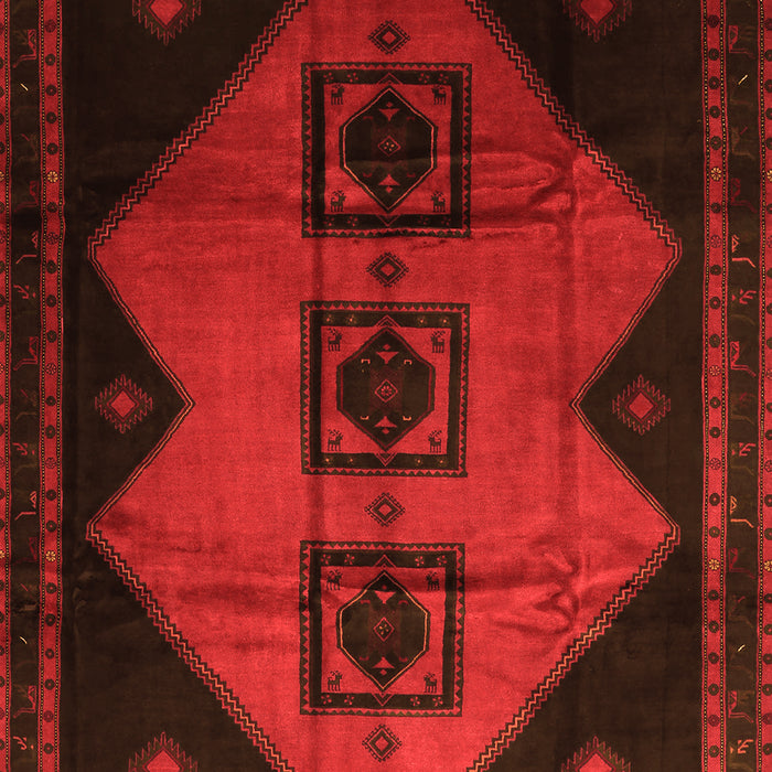 Serging Thickness of Machine Washable Persian Orange Traditional Area Rugs, wshtr430org