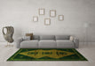 Machine Washable Persian Green Traditional Area Rugs in a Living Room,, wshtr430grn