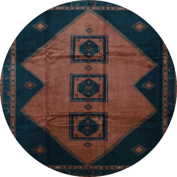 Round Persian Light Blue Traditional Rug, tr430lblu