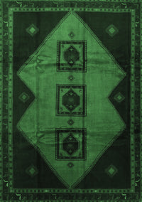 Persian Emerald Green Traditional Rug, tr430emgrn