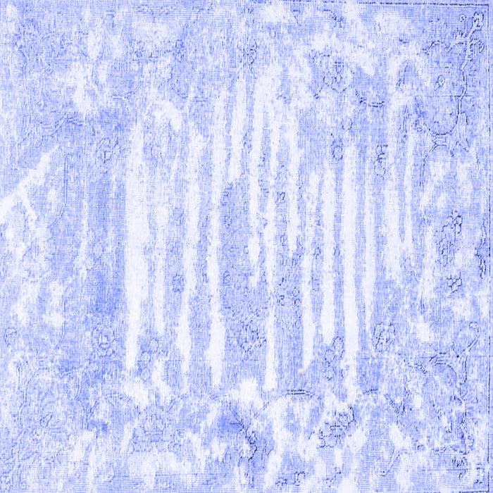 Square Persian Blue Traditional Rug, tr4310blu