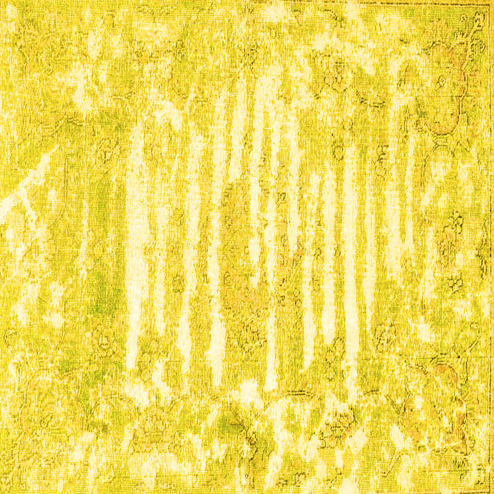 Square Persian Yellow Traditional Rug, tr4310yw