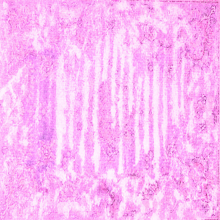 Square Machine Washable Persian Pink Traditional Rug, wshtr4310pnk