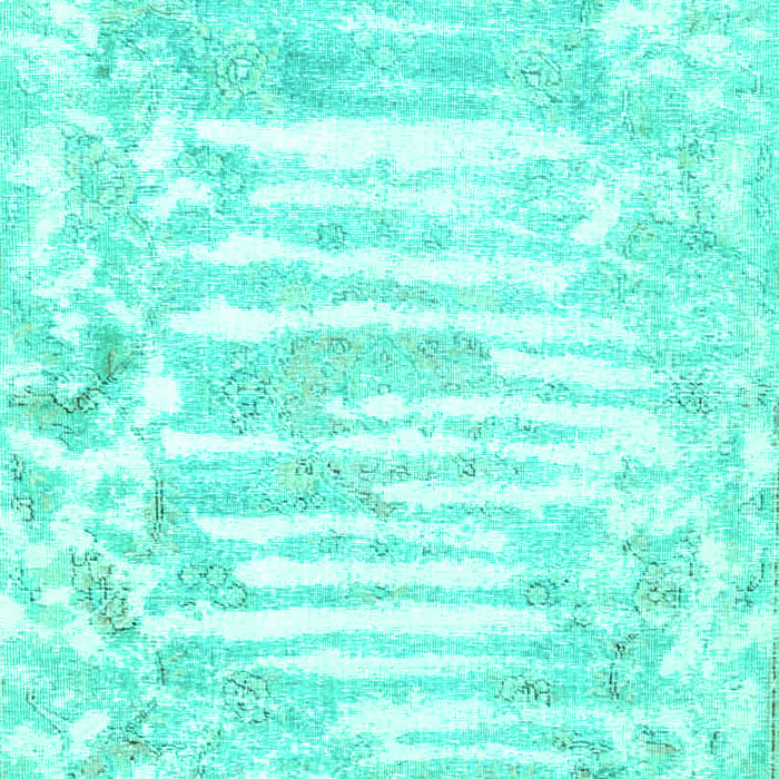 Machine Washable Persian Turquoise Traditional Area Rugs, wshtr4310turq