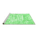 Sideview of Machine Washable Persian Emerald Green Traditional Area Rugs, wshtr4310emgrn