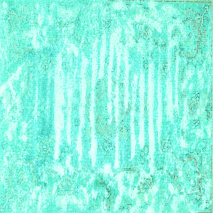 Square Persian Turquoise Traditional Rug, tr4310turq