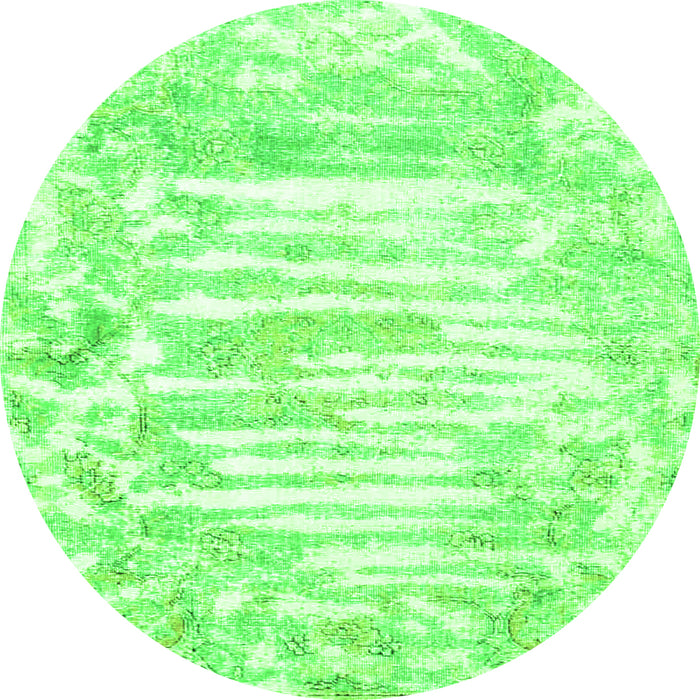 Square Persian Green Traditional Rug, tr4310grn