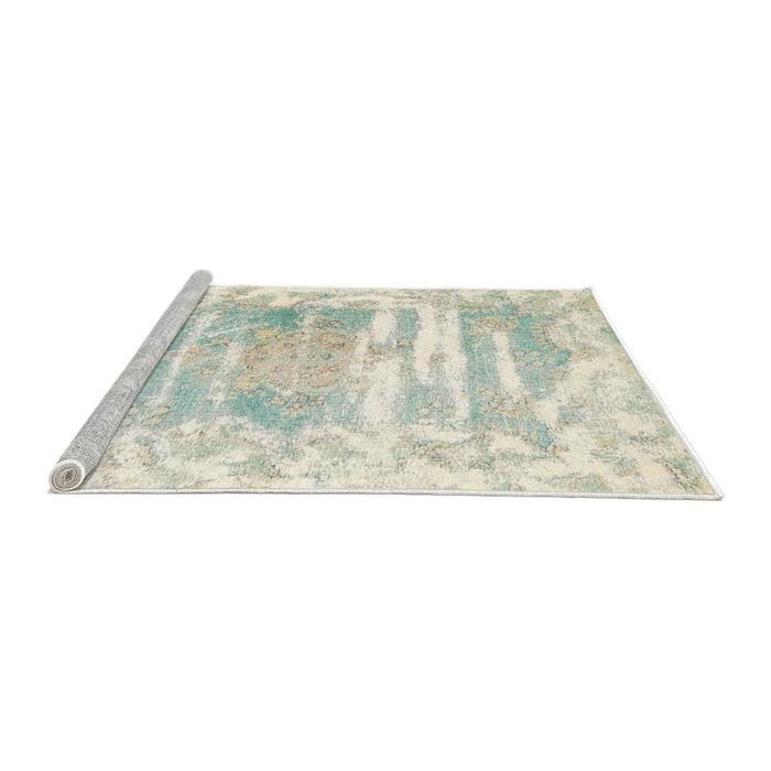 Sideview of Machine Washable Traditional Gold Rug, wshtr4311