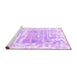 Sideview of Machine Washable Persian Purple Bohemian Area Rugs, wshtr4311pur