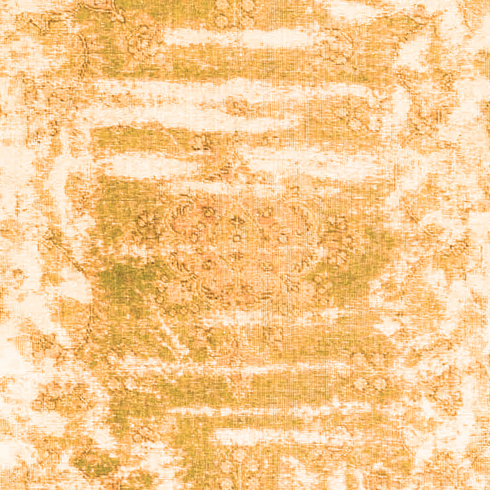 Serging Thickness of Machine Washable Persian Orange Bohemian Area Rugs, wshtr4311org