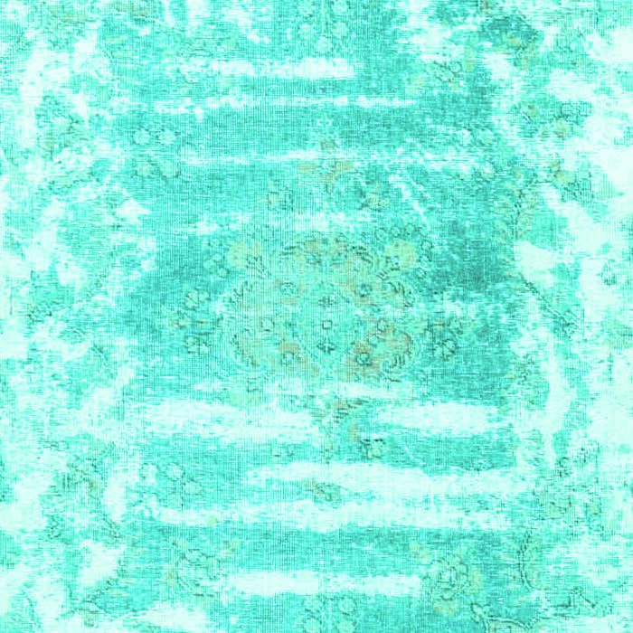 Machine Washable Persian Turquoise Bohemian Area Rugs, wshtr4311turq