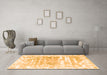 Machine Washable Persian Orange Bohemian Area Rugs in a Living Room, wshtr4311org