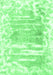 Machine Washable Persian Emerald Green Bohemian Area Rugs, wshtr4311emgrn