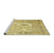 Sideview of Machine Washable Traditional Chrome Gold Yellow Rug, wshtr4312