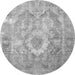 Machine Washable Persian Gray Traditional Rug, wshtr4312gry